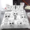 Cute Pink L O L Surprise Duvet Cover and Pillowcase Set Bedding Set 53