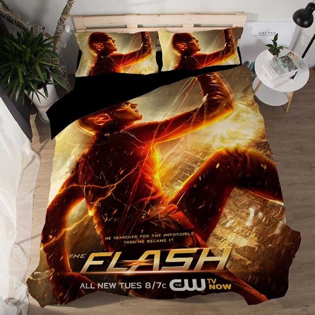 DC Comics Flash 2211 Duvet Cover and Pillowcase Set Bedding Set