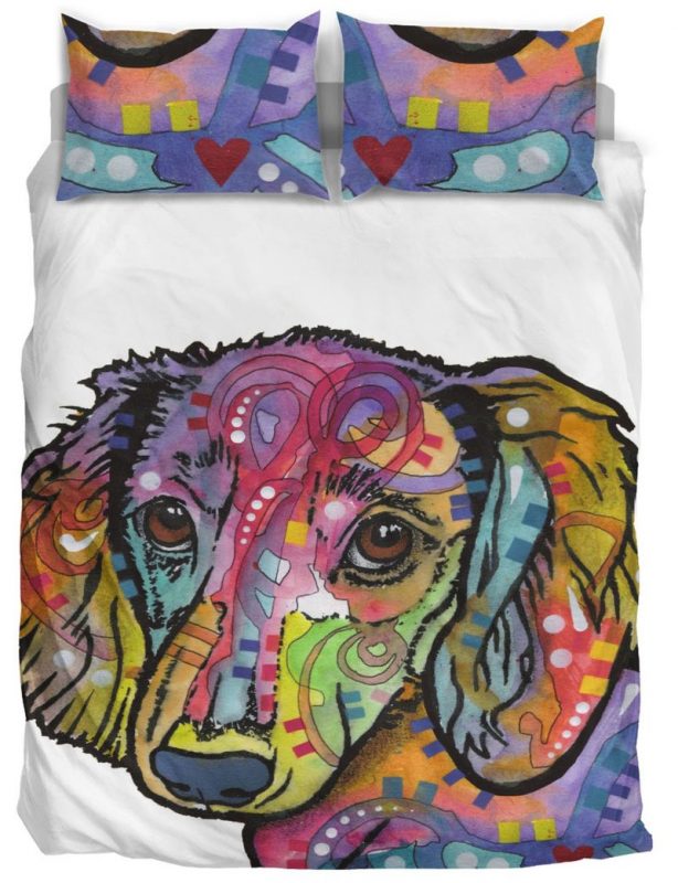 Dachshund Duvet Cover and Pillowcase Set Bedding Set