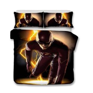 Dc The Flash 1 Duvet Cover and Pillowcase Set Bedding Set