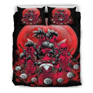 Deadpool Dragon Ball Funny Duvet Cover and Pillowcase Set Bedding Set 48