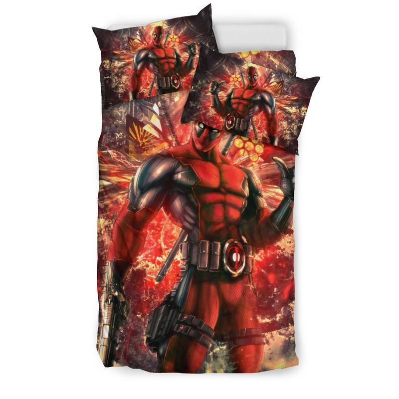 Deadpool Duvet Cover and Pillowcase Set Bedding Set 152