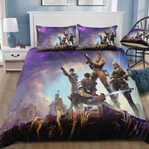 Defense Fortnite Gamer Duvet Cover and Pillowcase Set Bedding Set