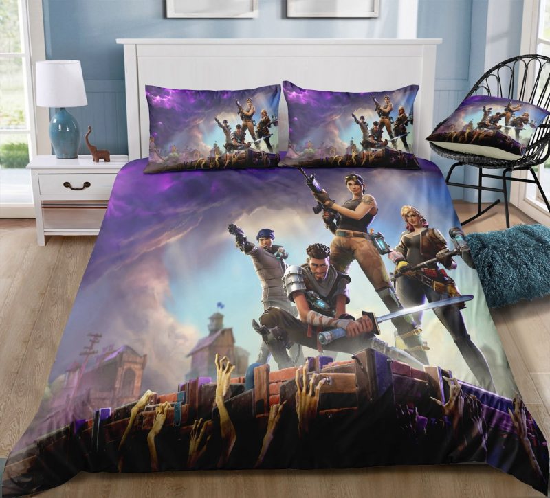 Defense Fortnite Gamer Duvet Cover and Pillowcase Set Bedding Set