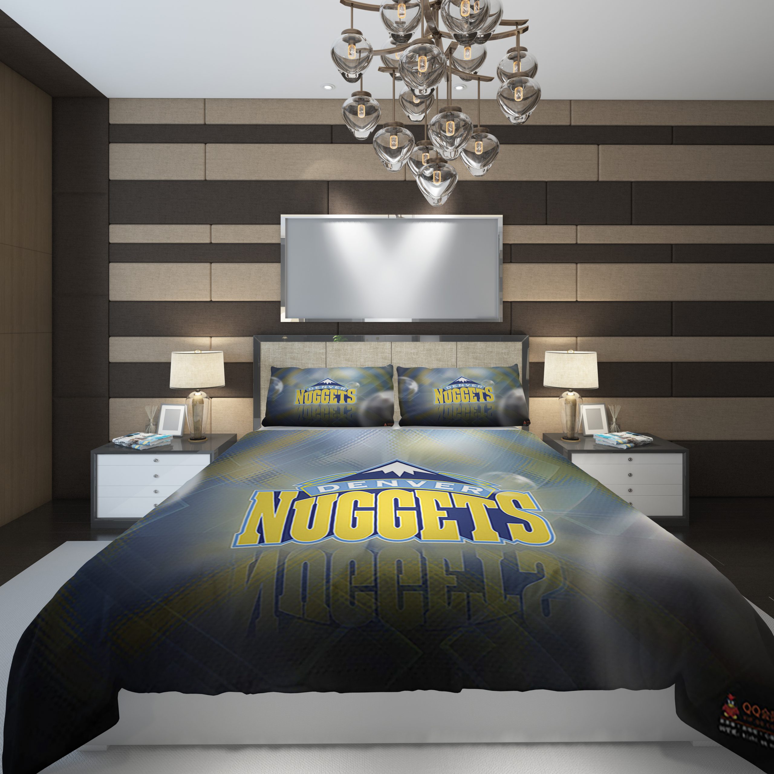 Denver Nuggets 2 NBA Basketball ize Duvet Cover and Pillowcase Set Bedding Set