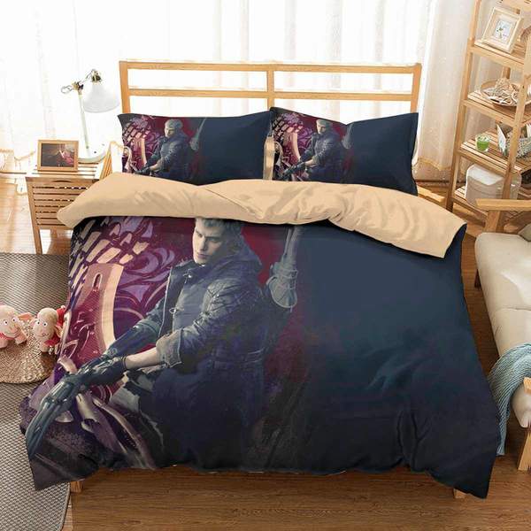 Devil May Cry 5 Duvet Cover and Pillowcase Set Bedding Set 733