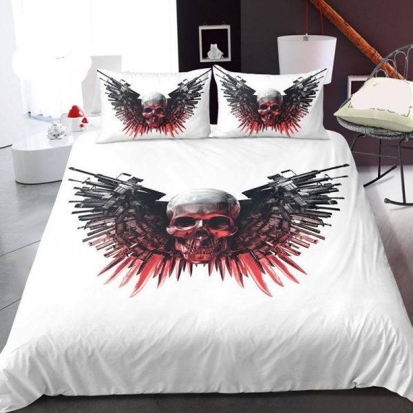 Digital Printing Skull ding Duvet Cover and Pillowcase Set Bedding Set