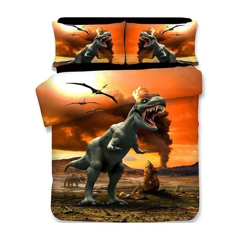 Dinosaurs 4 Duvet Cover and Pillowcase Set Bedding Set