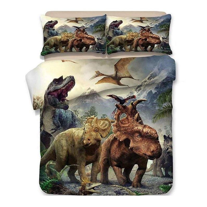 Dinosaurs Duvet Cover and Pillowcase Set Bedding Set