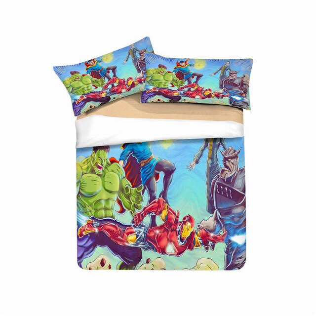 Disney Cartoon Avengers 224 Duvet Cover and Pillowcase Set Bedding Set