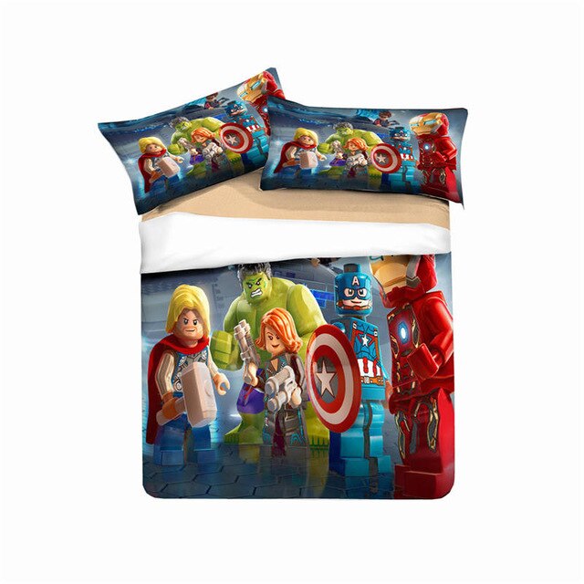 Disney Cartoon Avengers 225 Duvet Cover and Pillowcase Set Bedding Set