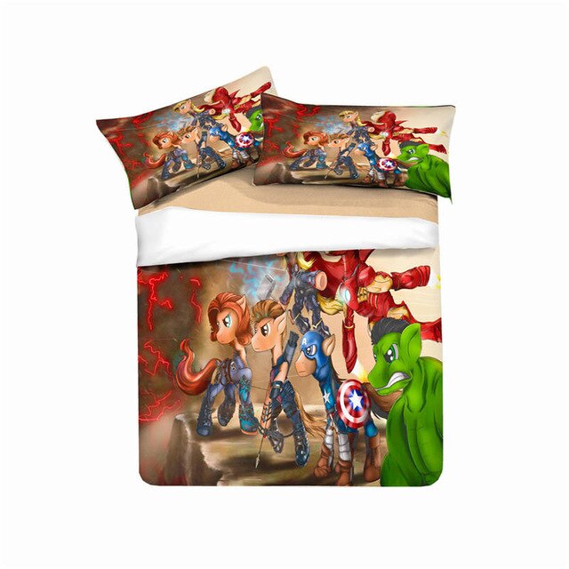 Disney Cartoon Avengers 226 Duvet Cover and Pillowcase Set Bedding Set