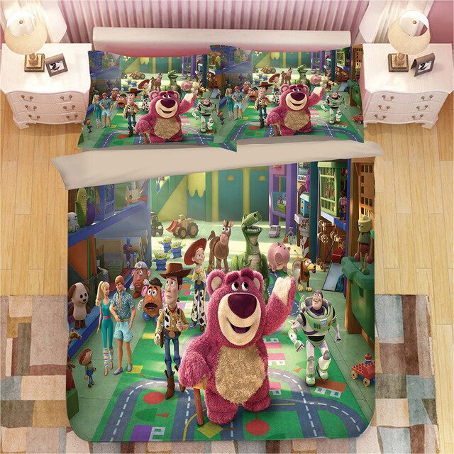 Disney Toy Story Sherif Woody Buzz Lightyear 234 Duvet Cover and Pillowcase Set Bedding Set