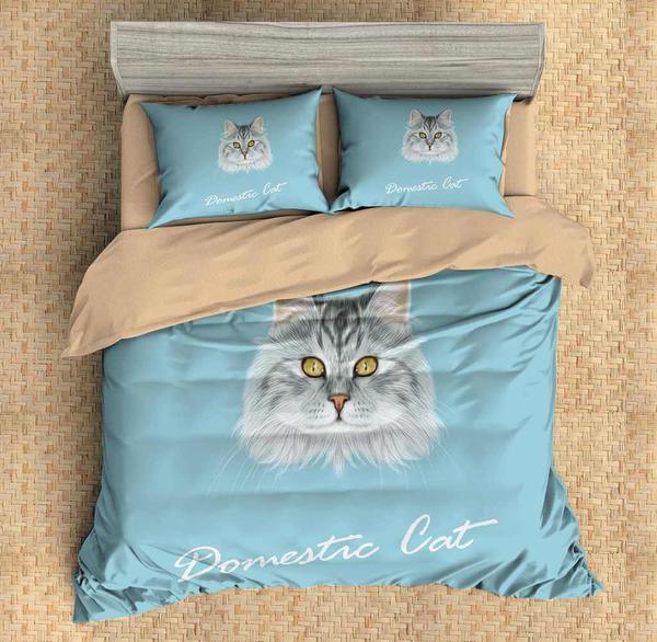 Domestic Cat 2 Duvet Cover and Pillowcase Set Bedding Set