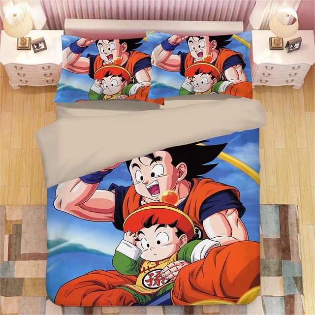 Dragon Ball Son Goku Vegeta 2217 Duvet Cover and Pillowcase Set Bedding Set