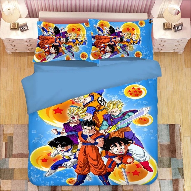 Dragon Ball Son Goku Vegeta 2219 Duvet Cover and Pillowcase Set Bedding Set