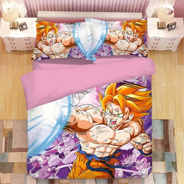 Dragon Ball Son Goku Vegeta 2222 Duvet Cover and Pillowcase Set Bedding Set