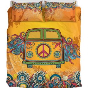 Dream In Hippie Van Duver Duvet Cover and Pillowcase Set Bedding Set