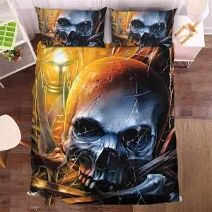 Dusty Skull Duvet Cover and Pillowcase Set Bedding Set