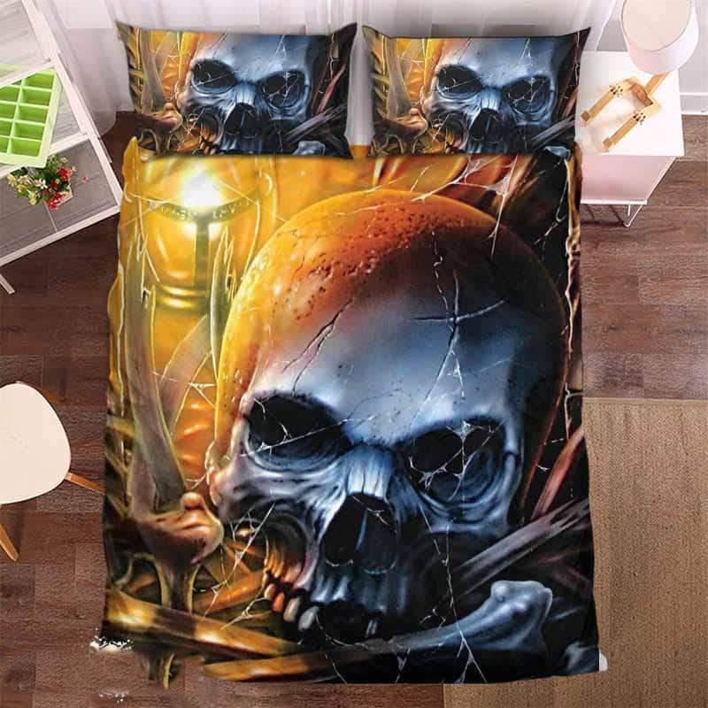 Dusty Skull Duvet Cover and Pillowcase Set Bedding Set