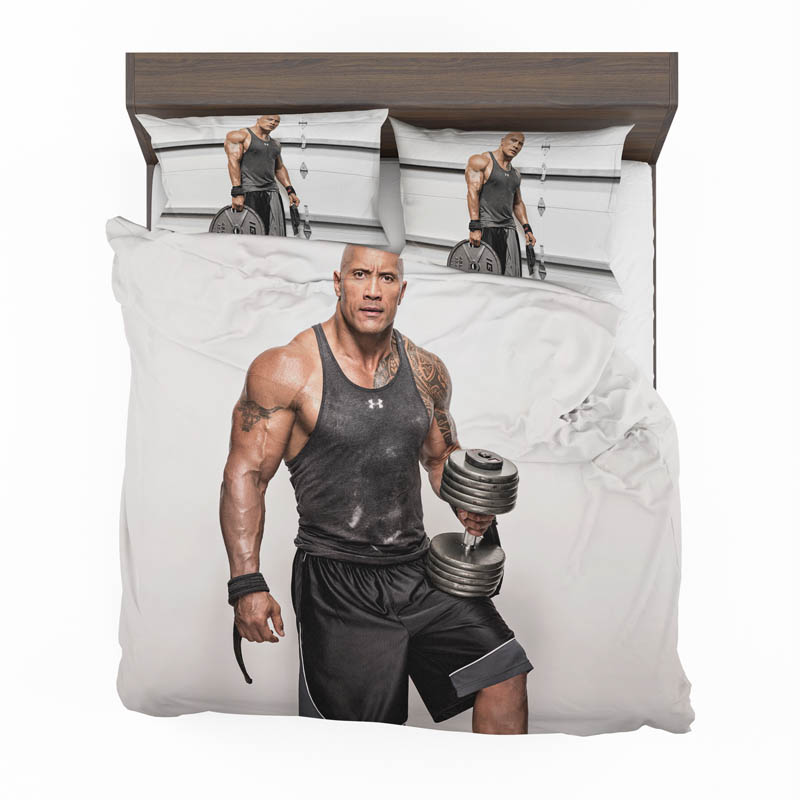 Dwayne Johnson the Rock Duvet Cover and Pillowcase Set Bedding Set