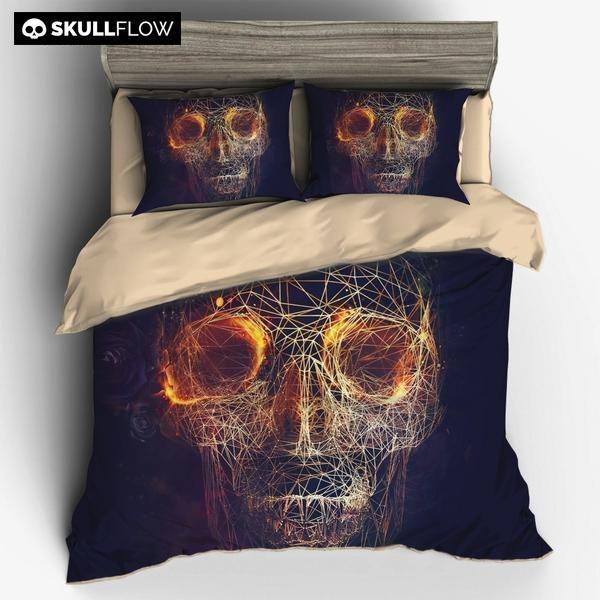 Ethereal Geometric Brain Duvet Cover and Pillowcase Set Bedding Set