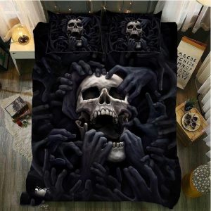 Evil Hand Skull Duvet Cover and Pillowcase Set Bedding Set