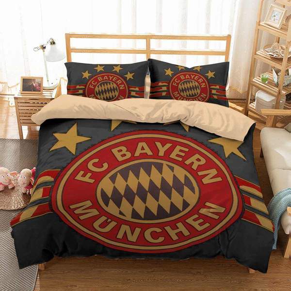 Fc Bayern Munchen Duvet Cover and Pillowcase Set Bedding Set