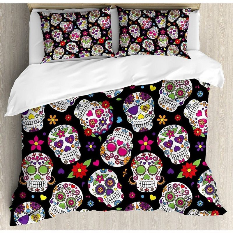 Festive Graveyard Ritual Figures Duvet Cover and Pillowcase Set Bedding Set