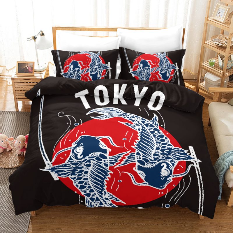 Fish Tokyo Duvet Cover and Pillowcase Set Bedding Set