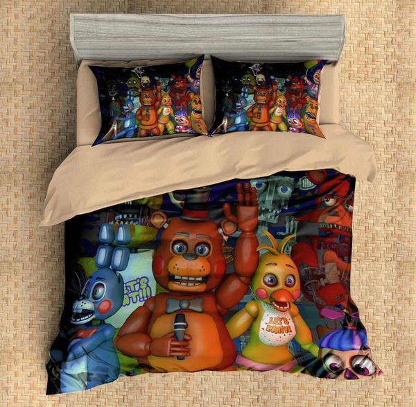 Five Nights At Freddyâ€™S Duvet Cover and Pillowcase Set Bedding Set 655