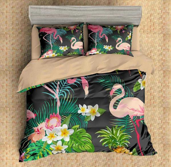 Flamingo 2 Duvet Cover and Pillowcase Set Bedding Set