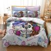 Flowers Kissing Skull Duvet Cover and Pillowcase Set Bedding Set 421