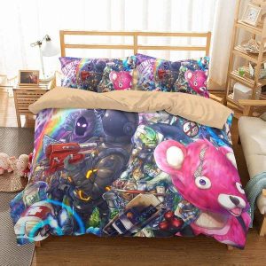 Fortnite Duvet Cover and Pillowcase Set Bedding Set 618