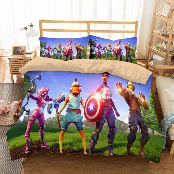 Fortnite Duvet Cover and Pillowcase Set Bedding Set 748