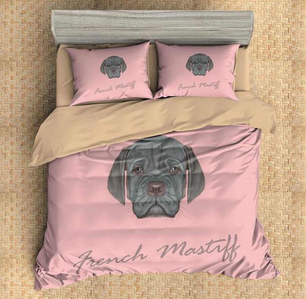 French Mastiff Duvet Cover and Pillowcase Set Bedding Set