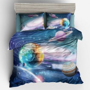 Galaxy Duvet Cover and Pillowcase Set Bedding Set