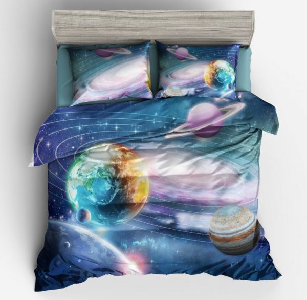 Galaxy Duvet Cover and Pillowcase Set Bedding Set