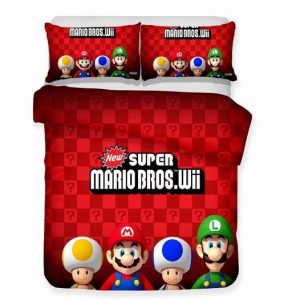 Game Mario ding Digital Printing s For Children Room Decor Duvet Cover and Pillowcase Set Bedding Set