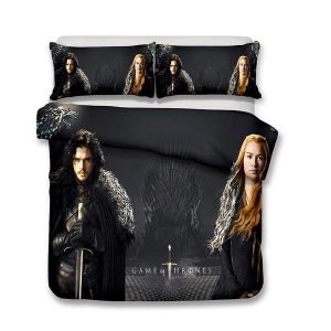 Game Of Thrones Jon Snow Cersei Lanniste Duvet Cover and Pillowcase Set Bedding Set