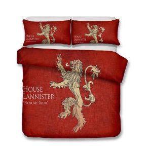 Game Of Thrones Lannister House Duvet Cover and Pillowcase Set Bedding Set