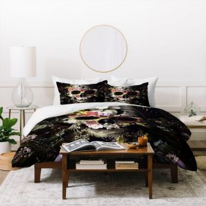 Garden Skull Duvet Cover and Pillowcase Set Bedding Set