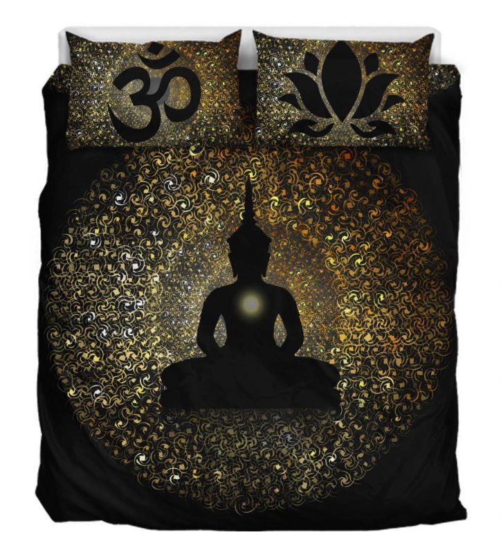 Glowing Buddha Duvet Cover and Pillowcase Set Bedding Set