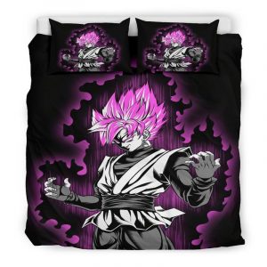 Goku Super Saiyan Rose Duvet Cover and Pillowcase Set Bedding Set