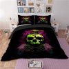 Green Skull Bird Duvet Cover and Pillowcase Set Bedding Set 441