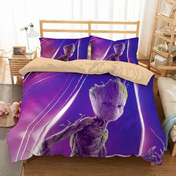 Groot Avengers Infinity War Duvet Cover and Pillowcase Set Bedding Set