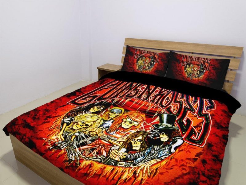 Gun Nâ€™ Roses Duvet Cover and Pillowcase Set Bedding Set