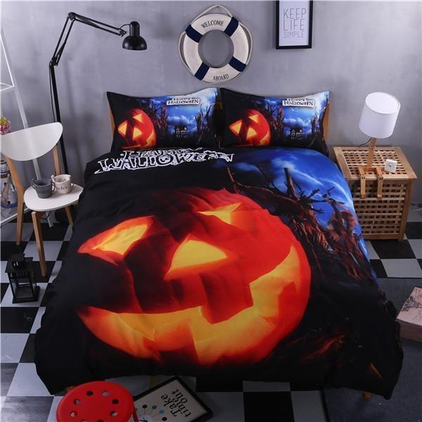 Halloween Duvet Cover and Pillowcase Set Bedding Set