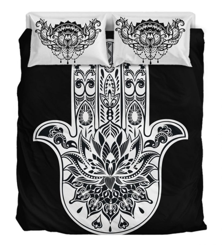 Hamsa Hand Duvet Cover and Pillowcase Set Bedding Set