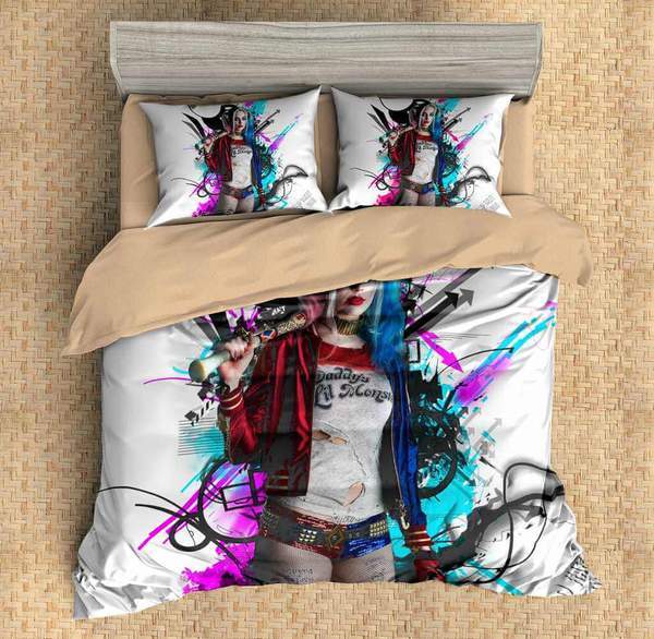 Harley Quinn Duvet Cover and Pillowcase Set Bedding Set 459